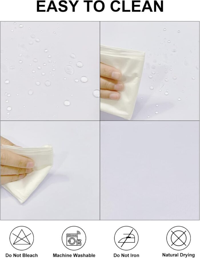 Fokitut 2 Pack Waterproof Rectangle Tablecloth, 60x102 Inch, Stain Resistant and... - Image 3