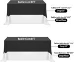 Fokitut 2 Pack Waterproof Rectangle Tablecloth, 60x102 Inch, Stain Resistant and... - Image 4