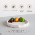 Decorative Tray for Coffee Table, Living Room, Side Table, 11" Cream White Round... - Image 3