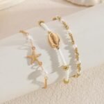 Seashell Ankle Bracelets for Women Starfish Bracelets Layered Boho Puka Shell An... - Image 5