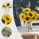 Artificial Sunflowers Flowers with Vase,Fake Flowers Bouquet for Sunflower Decor... - Image 3