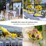 Artificial Sunflowers Flowers with Vase,Fake Flowers Bouquet for Sunflower Decor... - Image 4