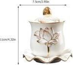 Zerodeko Buddhist Water Offering Bowl Temple Ceramic Cup Ritual Decor Buddhist S... - Image 3