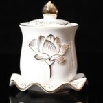 Zerodeko Buddhist Water Offering Bowl Temple Ceramic Cup Ritual Decor Buddhist S... - Image 4