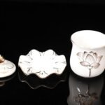 Zerodeko Buddhist Water Offering Bowl Temple Ceramic Cup Ritual Decor Buddhist S... - Image 5