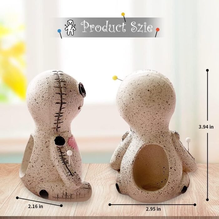 Voodoo Doll Incense Holder Mini Cone Incense Burner with 10 Incense Cones Resin ... - Image 3
