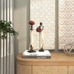 Deco 79 Polystone Woman Decorative Sculpture Standing African Home Decor Statues... - Image 5