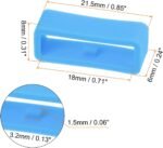 HARFINGTON 6pcs Watch Strap Loop Fastener Rings 18mm, Light Blue - Image 3
