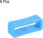 HARFINGTON 6pcs Watch Strap Loop Fastener Rings 18mm, Light Blue - Image 4