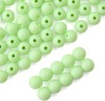 500PCs 8MM Smooth Green Acrylic Round Beads, Round Acrylic Balls Gumball Beads, ... - Image 4