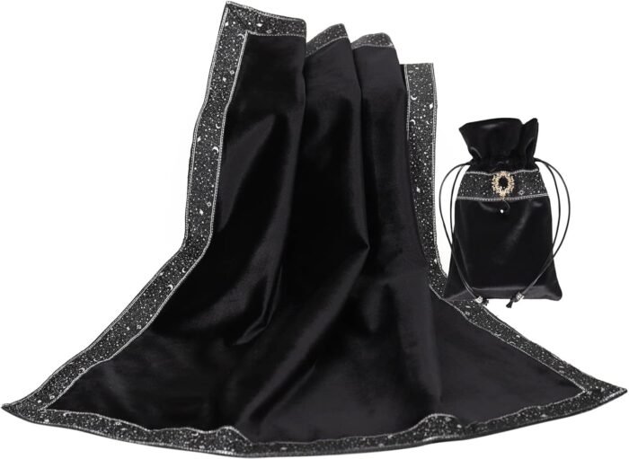 Tarot Cards Bag Divination Tablecloth Star River Lace Thickened Velvet Back Part... - Image 3