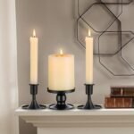 Unity Candle Holder - Black Unity Candle Holders for Weddings, Metal Black Unity... - Image 6