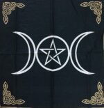Indian Consigners Altar Cloth - Triple Moon Pentagram Triquetra Witchcraft Alter... - Image 4