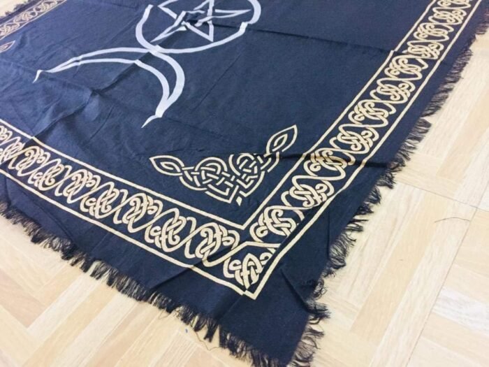 Indian Consigners Altar Cloth - Triple Moon Pentagram Triquetra Witchcraft Alter... - Image 6