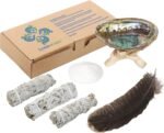 Sage Smudge Kit - White Sage Smudge Sticks - 4in ~ Abalone Shell 5-6in ~ 2in Tri... - Image 3
