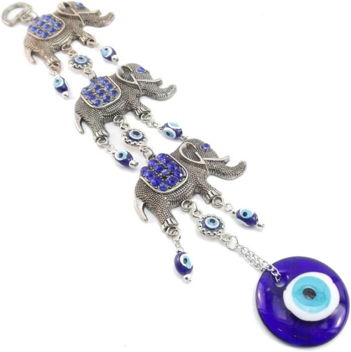 Blue Evil Eye Hanging Decoration Nazar Amulet Wall Hanging Home Protection and B... - Image 3
