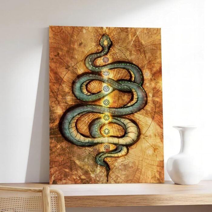 Yoga Serpent Divine Chakra Meditation Buddha Zen Yoga Poster Decor Painting Canv... - Image 8