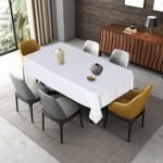 Fitable Rectangle 4 Feet Tablecloth 60x84 inch Tablecloth Stain and Wrinkle Resi... - Image 4