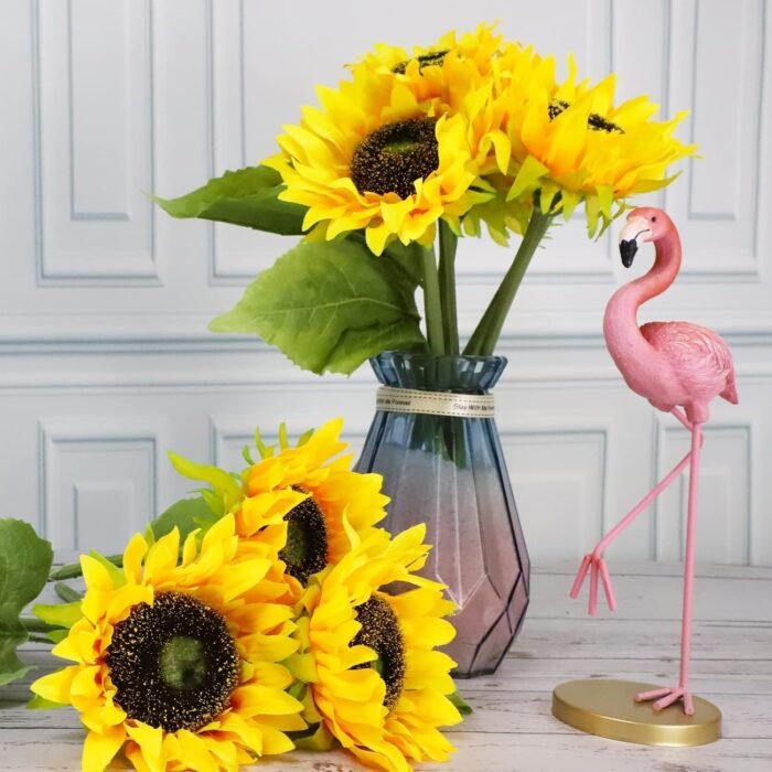 Artificial Sunflowers Arrangement Bouquet Bride Holding Flowers 6 PCS Home and W... - Image 9