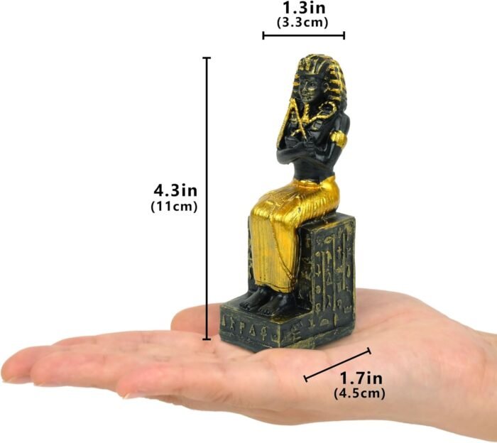 TRANSGOOD Egyptian Pharaoh Mini Size Statue Tutankhamun Figurine Collectible Dec... - Image 5