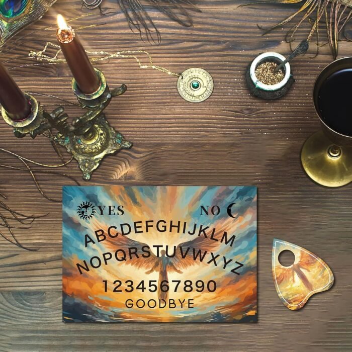 CREATCABIN Angel Fairy Pendulum Dowsing Divination Board Wooden Spirit Board Pen... - Image 7