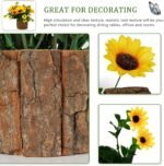 Artificial Flowers Fake Silk Sunflower Flower in Planters Flower Vase Small Rust... - Image 4