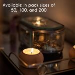 Stonebriar 100 Pack Unscented 8 Hour Extended Burn Time Tea Light Candles, White... - Image 7