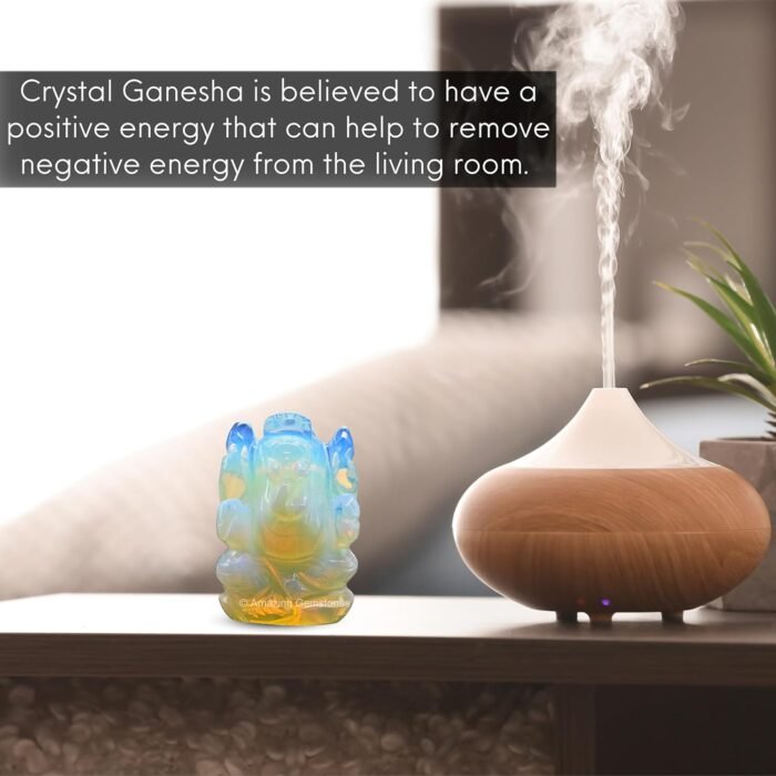 Opalite Ganesha Idol - Crystal Ganesha Idol for Car Dashboard - Spiritual Home, ... - Image 7