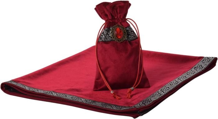 BLESSUME Witch Altar Tarot Table Cloth and Pouch Square Divination Tarot Cloth (... - Image 3