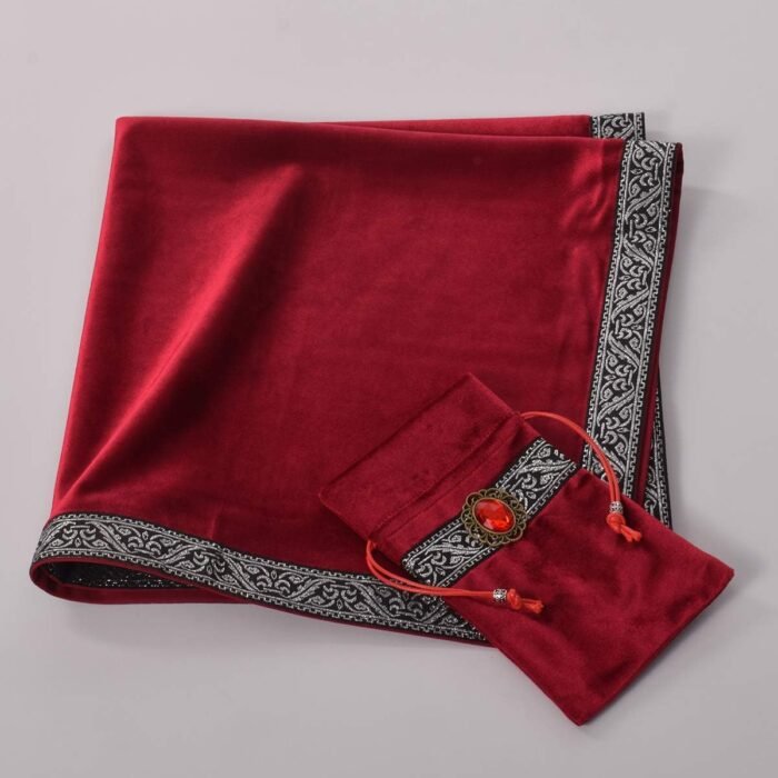 BLESSUME Witch Altar Tarot Table Cloth and Pouch Square Divination Tarot Cloth (... - Image 6