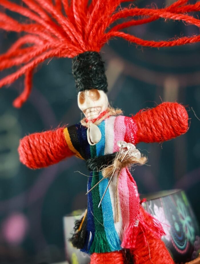 Voodoo Doll Handmade Set Real Hemp Rope Wrapped Skull Horror Witches Poppet Gift... - Image 3