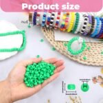 Green Pony Beads - Bulk 6x9mm Large Hole Plastic Beads for Jewelry Making - 1000... - Image 3