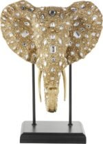 Deco 79 Resin Elephant Decorative Sculpture Beaded Home Decor Statue with Rhines... - Image 8