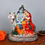 Hindu Murti Radha Krishna Statue – 6.6”H Polystone Indian God Radha Krishna Idol... - Image 3