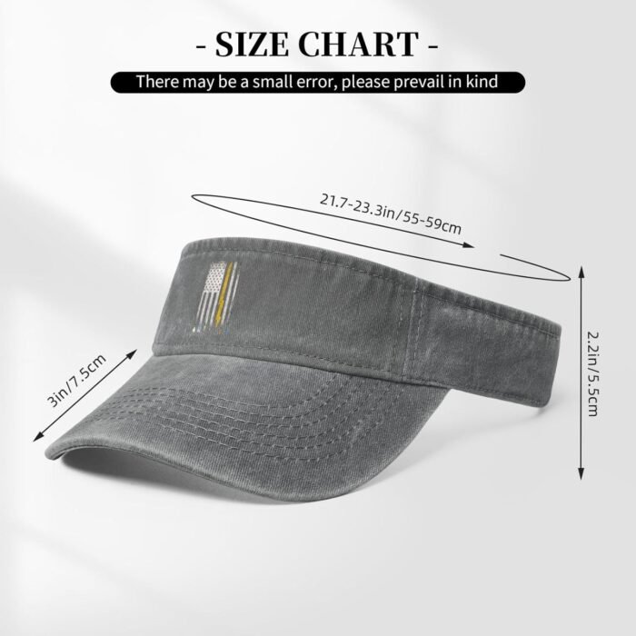 Electrician US Flag Tools for Electricians Washed Denim Visor Hat for Men & Wome... - Image 3