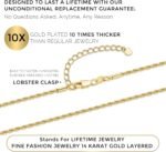 Rope Chain for Women 14K Gold Adjustable Chain Italian Craftsmanship Stackable N... - Image 4