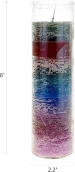 Mega Candles 1 pc Unscented 7 Color Glass Devotional Prayer Candles, Hand Poured... - Image 3