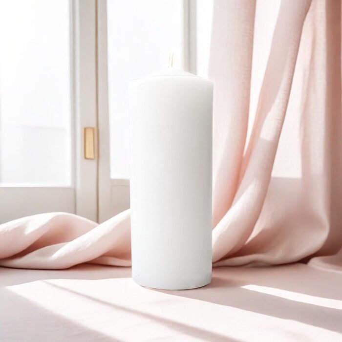 White Pillar Candle Set - 2 Unscented Decorative,Parties, Large Candles, White C... - Image 9