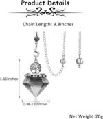 7 Chakra Crystal Dowsing Pendulum Reiki Life Tree 6 Faceted Pointed Pendulum Scr... - Image 4