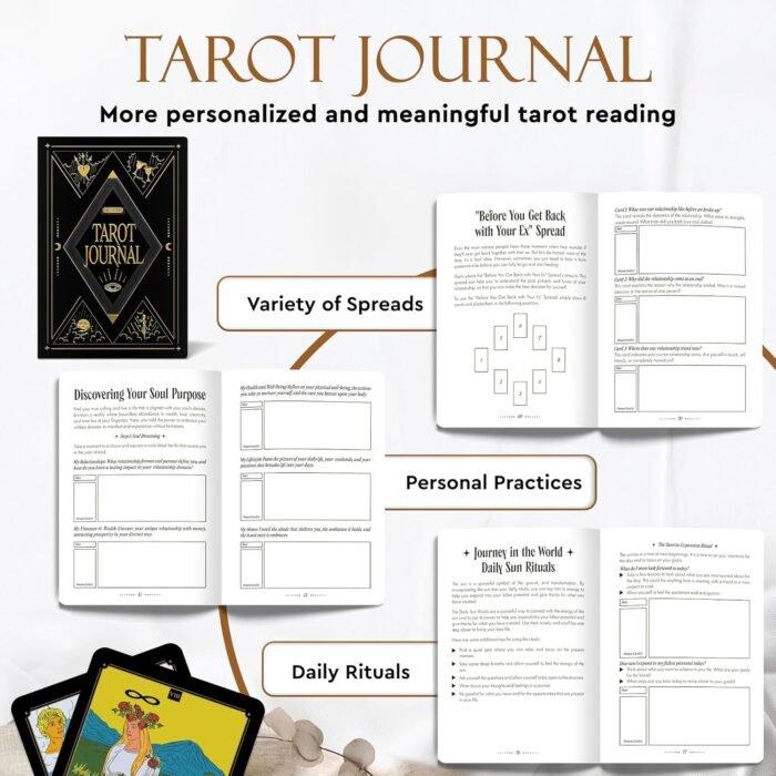 Wyspell Tarot Kit Includes Gold Tarot Cards with Guide Book, a Cloth, a Bag, a J... - Image 7