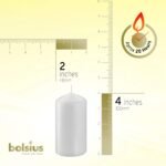 BOLSIUS 2x4 Inch White Pillar Candles - 4 Pack Candle Set - 20 Hours Burn Time -... - Image 3