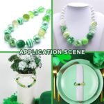 DanLingJewelry 50Pcs 20mm Green Round Bubblegum Beads Green St. Patrick's Day Be... - Image 6