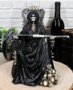 Ebros Gift Black Holy Death Grim Reaper Sitting On Skeleton Throne Figurine 10.5... - Image 3