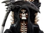 Ebros Gift Black Holy Death Grim Reaper Sitting On Skeleton Throne Figurine 10.5... - Image 6