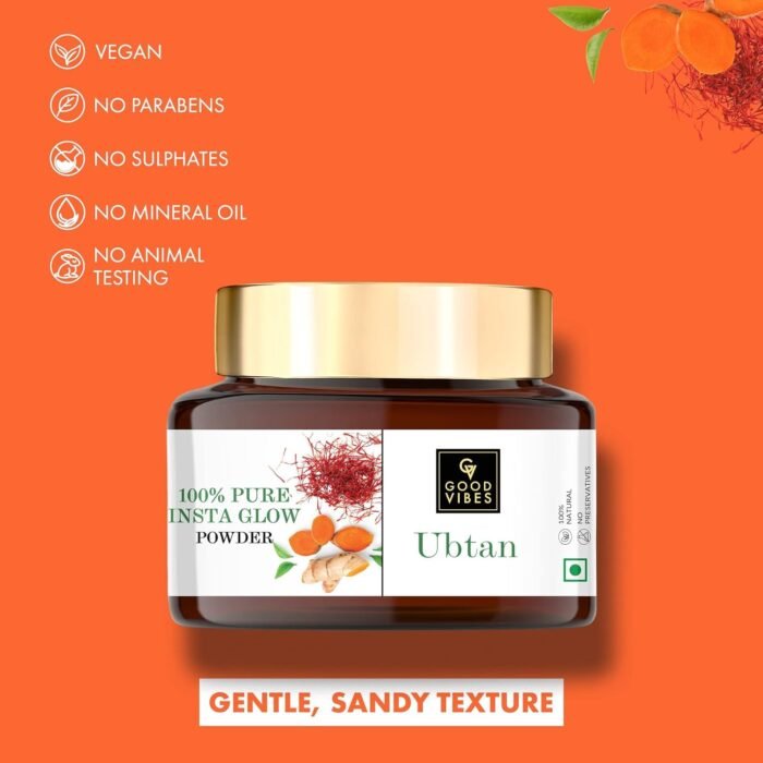 Good Vibes Ubtan Insta Glow Powder for Face | Hydrating Pack with Turmeric Saffr... - Image 6