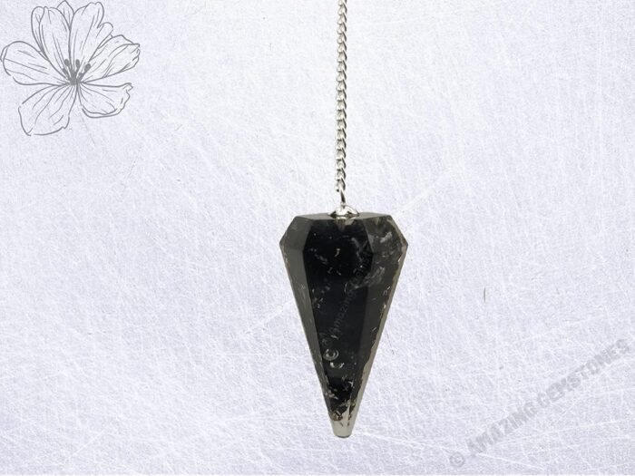 Black Tourmaline Orgone Crystal Pendulums for Divination and Dowsing Crystal Pen... - Image 6