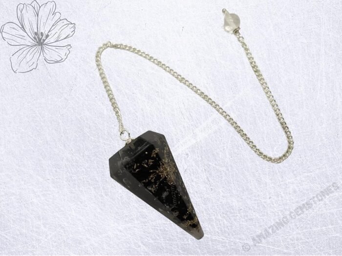 Black Tourmaline Orgone Crystal Pendulums for Divination and Dowsing Crystal Pen... - Image 7