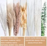 Pampas Grass Decor |Dried Eucalyptus Bouquet pompas Grass Boho Dried Floral Arra... - Image 4