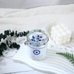 Evil Eye Candle with Crystals Inside - Evil Eye Decor, Healing Crystal Candle fo... - Image 4