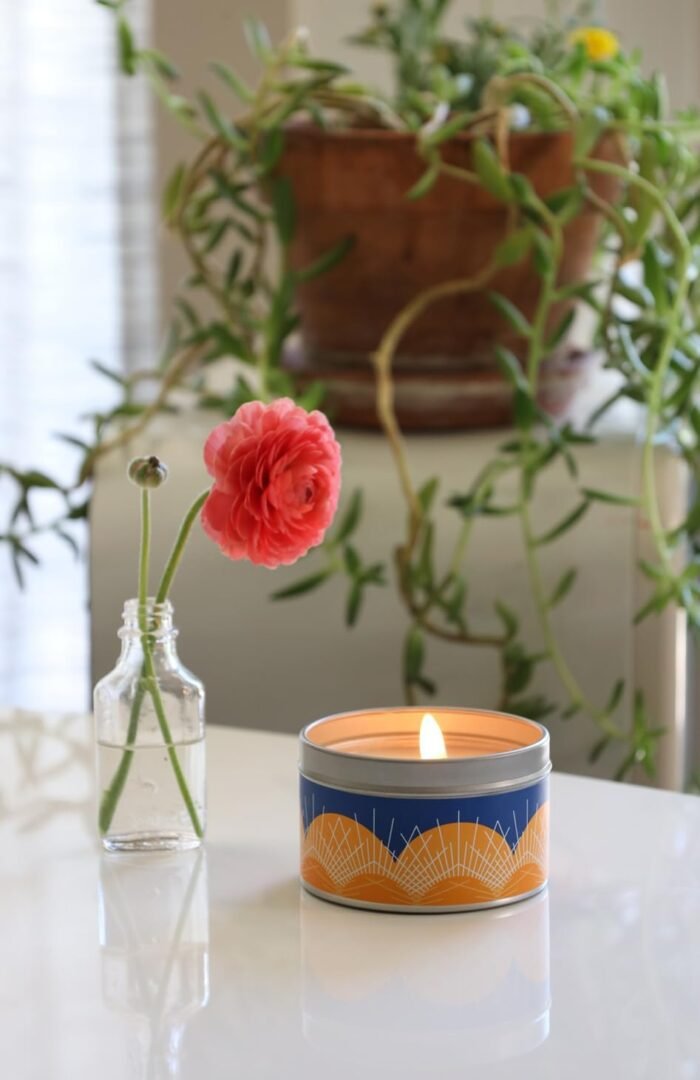Paraffin-Free Scented Candle, Clean Burning Non-Toxic Tin Candles, Apricot Olive... - Image 8